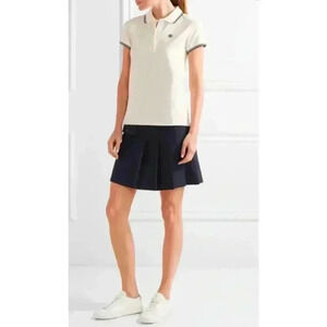 Tory Sport Stretch-woven Pleated Performance Skirt In Navy Size Small